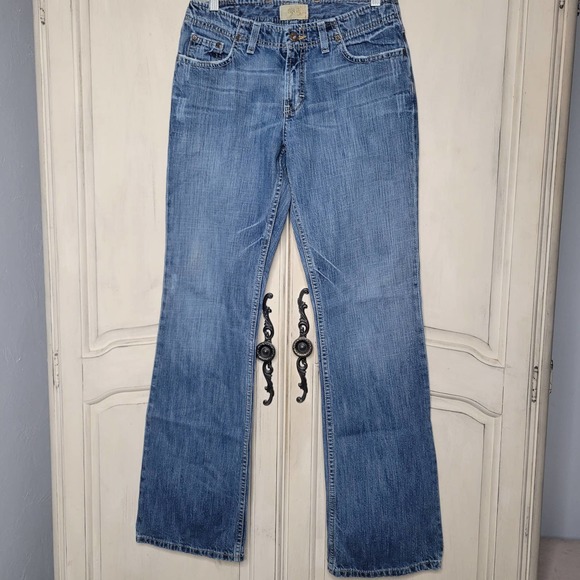 Buckle BKE Wendi Lowrise Flare Distressed Thick Stitch Jeans✨️sz 28 x 33 1/2 - Picture 13 of 13